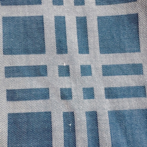 VTG Burberry London Button Down Shirt Blue Geometric Grid Check Cotton Men XL - Picture 7 of 8